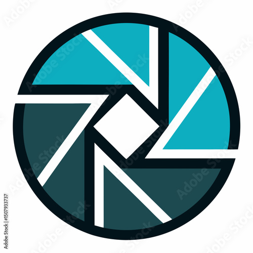 Creative camera shutter graphic in vector style for World Photography Day campaigns and branding.