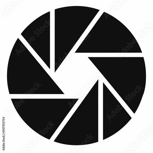 Camera shutter vector design for World Photography Day. Ideal for banners, posters, t-shirts, and creative projects.