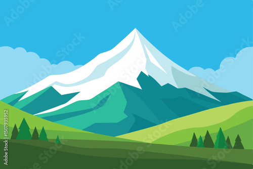 landscape with mountains