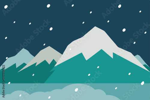 winter landscape vector illustration background 