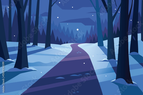 night road in the city