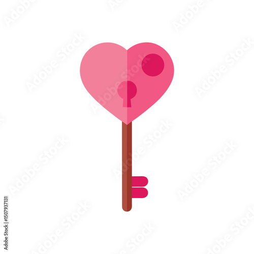 Heart Key Icons – Love Symbol for Design & Gifts