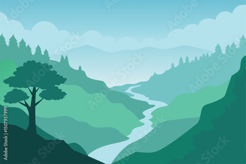 mountain landscape with mountains