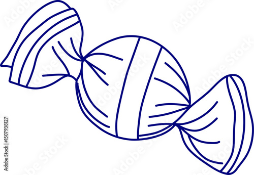 Bow and ribbon. vector illustration of a lollipop with bow. chocolate, candy 