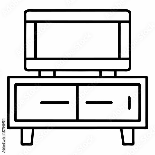 tv set isolated on white background