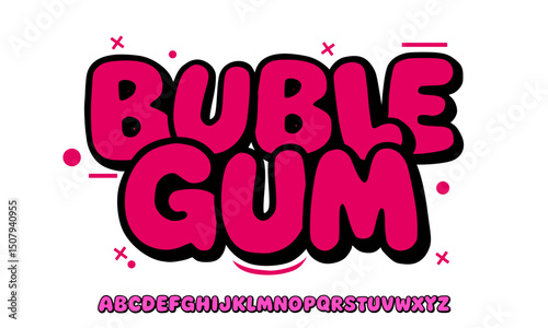 Childist Font Fun, Text effect with modern and simple style, usable for logo or campaign title. Vector
