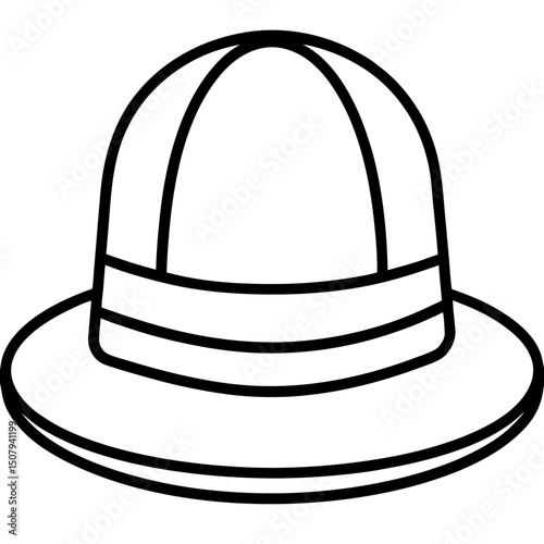 Minimal Hat Vector on White Background