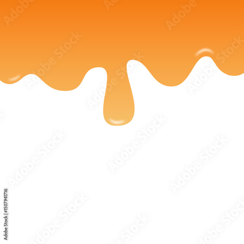 honey dripping on white background