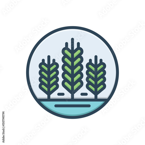 Color illustration icon for agriculture