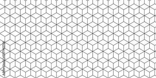 Seamless pattern with hexagon square cube geometric pattern shapes grid metal element texture design. vector tiles gradient science web tech connection triangle diamond honeycomb hexagon art.