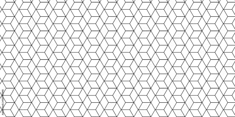 Fototapeta premium Hexagon square cube geometric pattern shapes grid metal element texture design. vector tiles gradient science web tech connection triangle diamond honeycomb hexagon art.