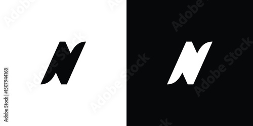 Modern and simple N initials logo design