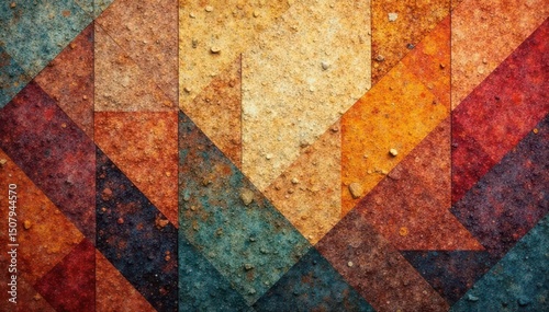 Geometric tapestry, muted earth tones, subtle texture, elegant, cream, contemporary