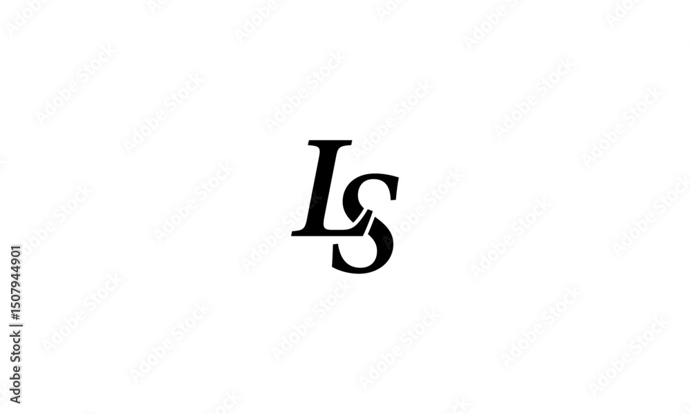 LS initial letters, monogram logo LS initial letters, monogram logo