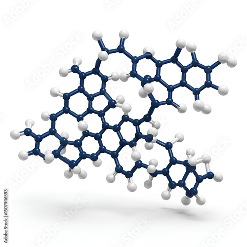 3D image of Lamivudine skeletal formula - molecular chemical structure of  antiretroviral medication isolated on white background photo