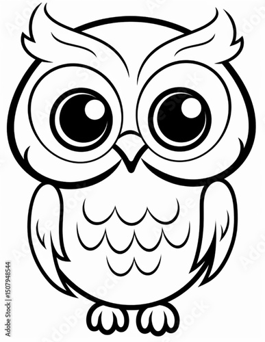 baby owl cartoon illustration