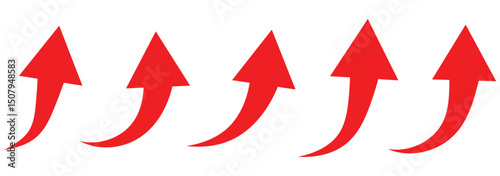 Set of curved arrow. simple curve arrow icon. eps 10.