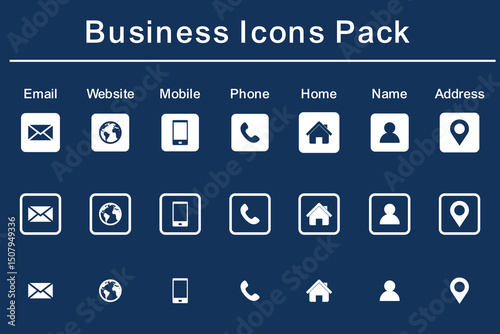 business essentials icons pack, vector illustration art