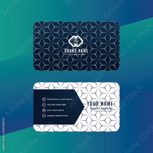 clean modern business card template, vector illustration art