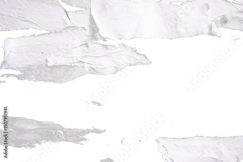 Fotografi torn white paper with the edges glued isolated on transparent background