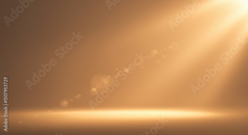 暖かい光線が差し込むスポットライト効果の背景素材