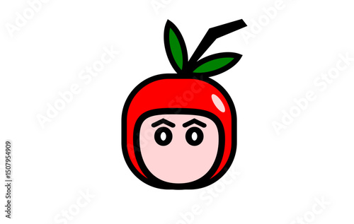  Cute Cartoon Apple/Tomato Character