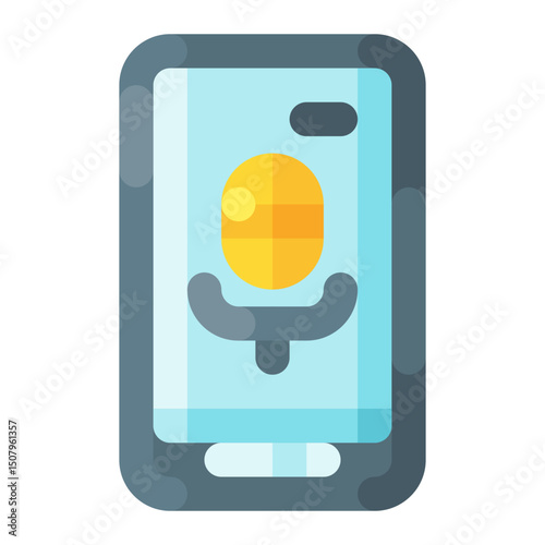 smartphone micophone colored icon