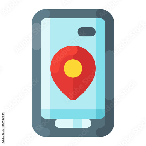 smartphone navigation colored icon