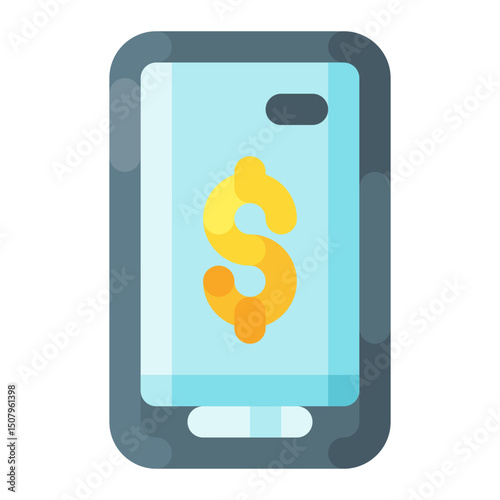 smartphone payment colored icon
