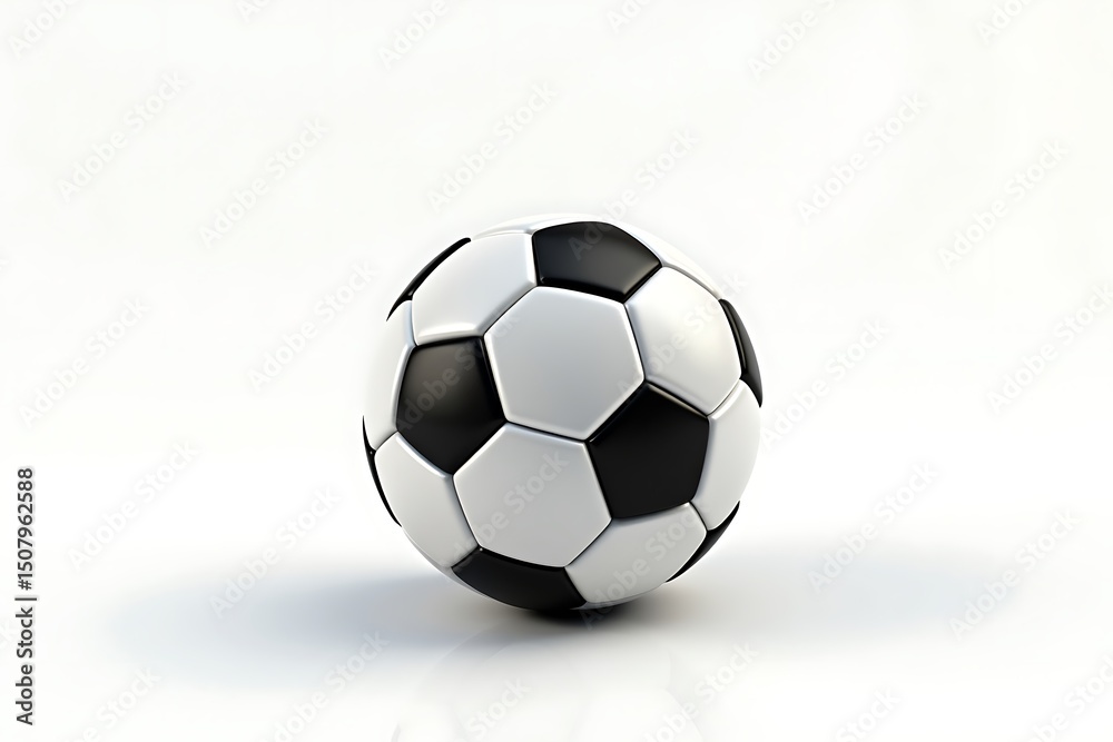 Fototapeta premium Soccer ball isolated on white background in a studio shot, ready for the game