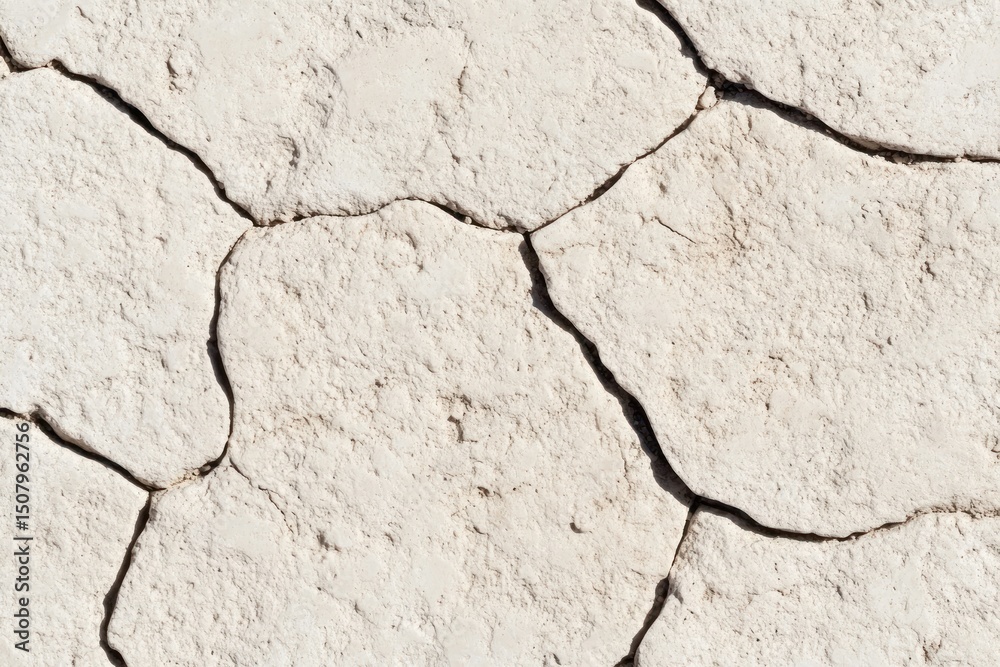 Fototapeta premium Cracked white earth