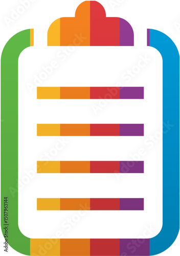 Pride Month Clipboard Icon Rainbow LGBTQ Icon