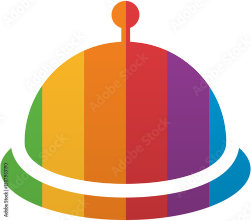 Pride Month Bell Service Icon Rainbow LGBTQ Icon