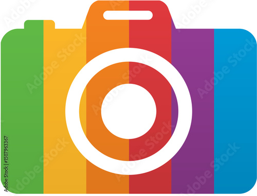 Pride Month Camera Icon Rainbow LGBTQ Icon