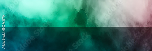 Abstract background with gradients of green and blue hues evoking depth and atmosphere for digital designs