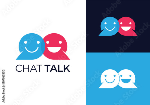 This is a simple chat talk logo. This logo is suitable for consulting, online courses, language courses, podcast and the like.