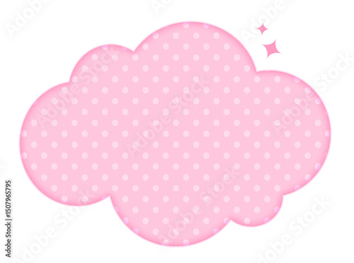 Pink Cloud Shape Bubble Illustration