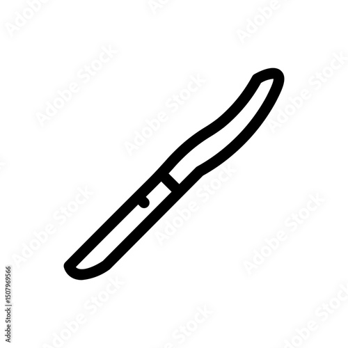 butter knife line icon