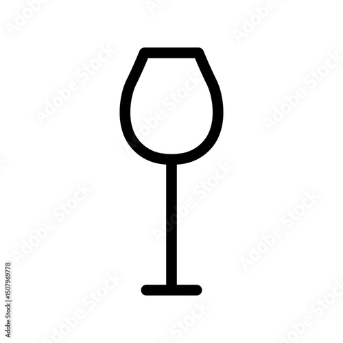 wine glass line icon