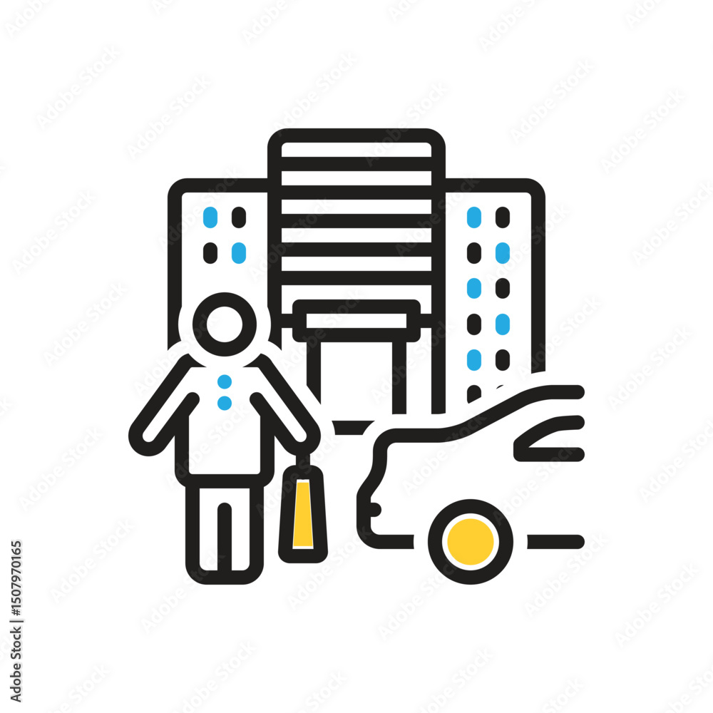 Fototapeta premium Multi color icon for customer