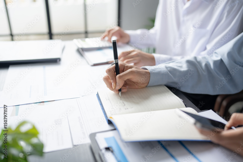 Fototapeta premium Business People Meeting Design Ideas professional investor working new start up project. Concept. business planning in office.