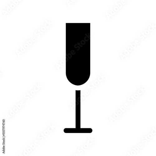 champagne glass glyph icon