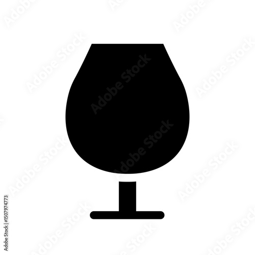 cognac glass glyph icon