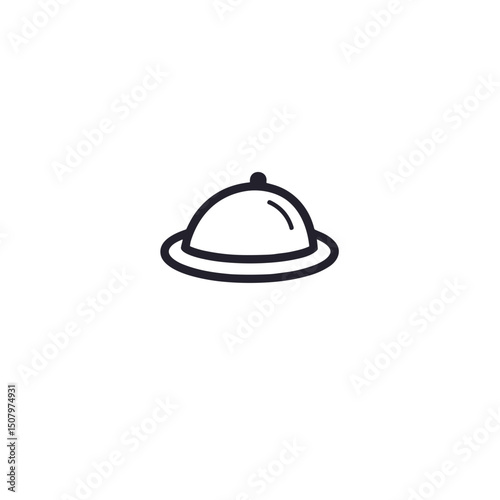 Minimalist restaurant icon representing food delivery services, tech innovation