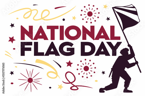 NATIONAL FLAG DAY vector illustration