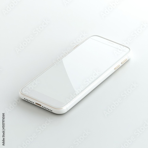A modern smartphone with a sleek design on a clean background, showcasing simplicity.