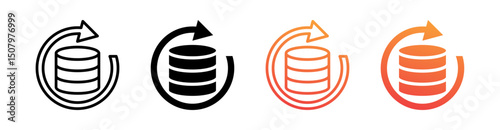 Restoration Multi Style Icon Set Vector 