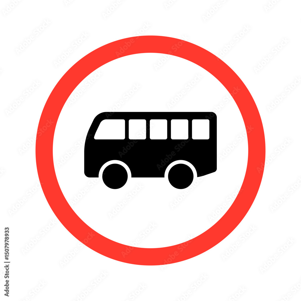 Vector Bus Traffic Sign Vector Bus Traffic Sign