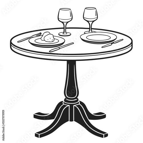 restaurant table set