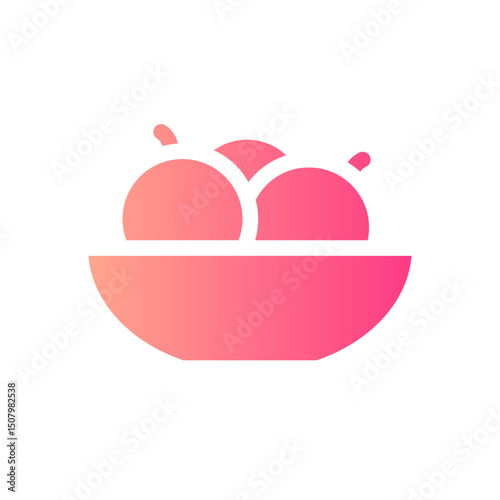 fruit bowl gradient icon
